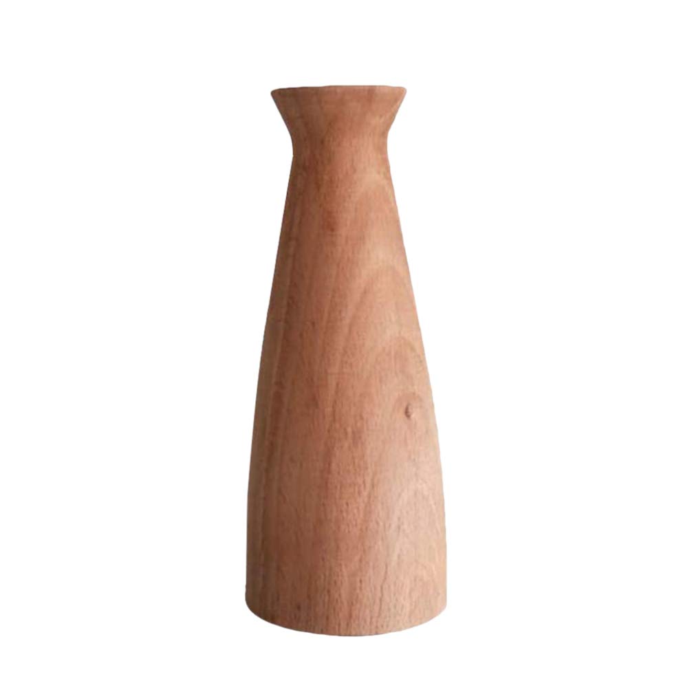 IMIKEYA Vintage Wooden Flower Vase - Tall Conical Bouquet Container for Home, Living Room & Wedding Centerpiece - White Home Decor | Perfect for Farmhouse, Rustic & Boho Style Interior Design