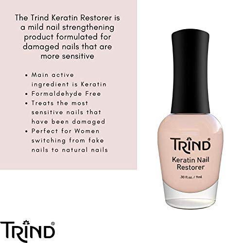 Trind Keratin Restorer - Nail Strengthener for Damaged & Brittle Nails, 9ml Treatment for Stronger, Healthier Nails | At-Home Nail Care Solution for Weak, Peeling Nails