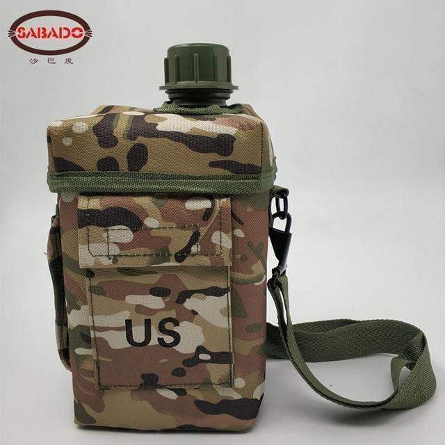 BPA-Free 2L Military Water Canteen | Durable Plastic Water Bottle for Camping, Hiking, Climbing & Outdoor Adventures | Tactical Hydration for Survival, Sports & Emergency Preparedness