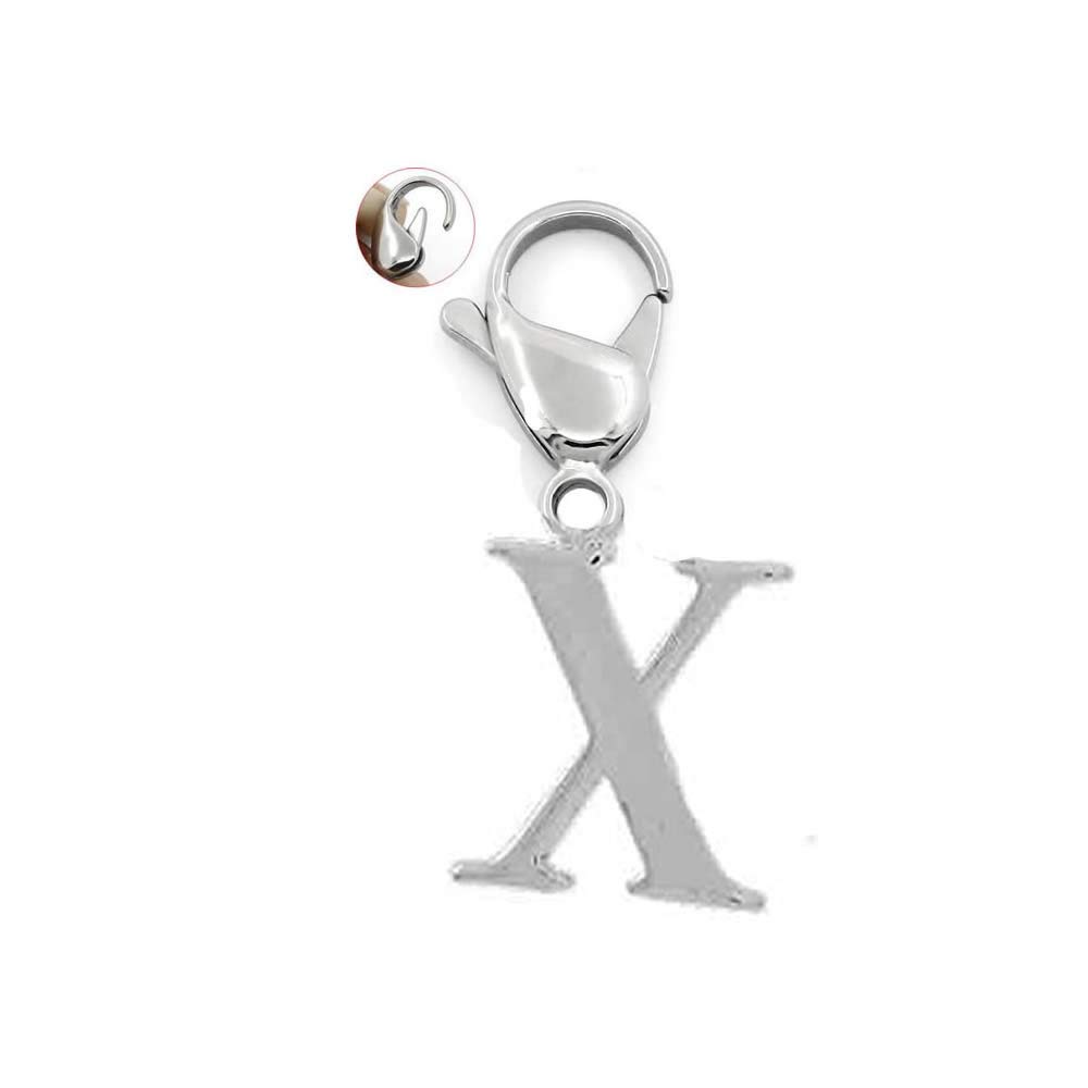 Sparkly Dangling Letter Charms - Clip-On Pendants for Bracelets & Necklaces - Perfect for DIY Jewelry, Gifts, and Everyday Wear