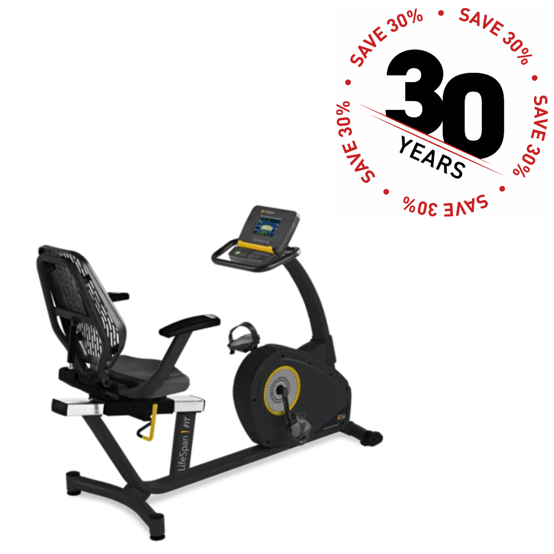 Lifespan R5i Recumbent Exercise Bike for Home Gym - 30 Year Anniversary Sale - Perfect for Low-Impact Cardio Workouts & Physical Therapy