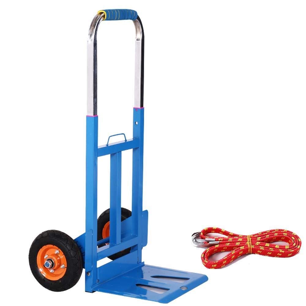 Heavy Duty Folding Hand Truck with 200kg Capacity - 2-Wheel Lightweight Luggage Cart for Shopping, Fishing & Outdoor Use - Portable Trolley for Home, Warehouse & Travel