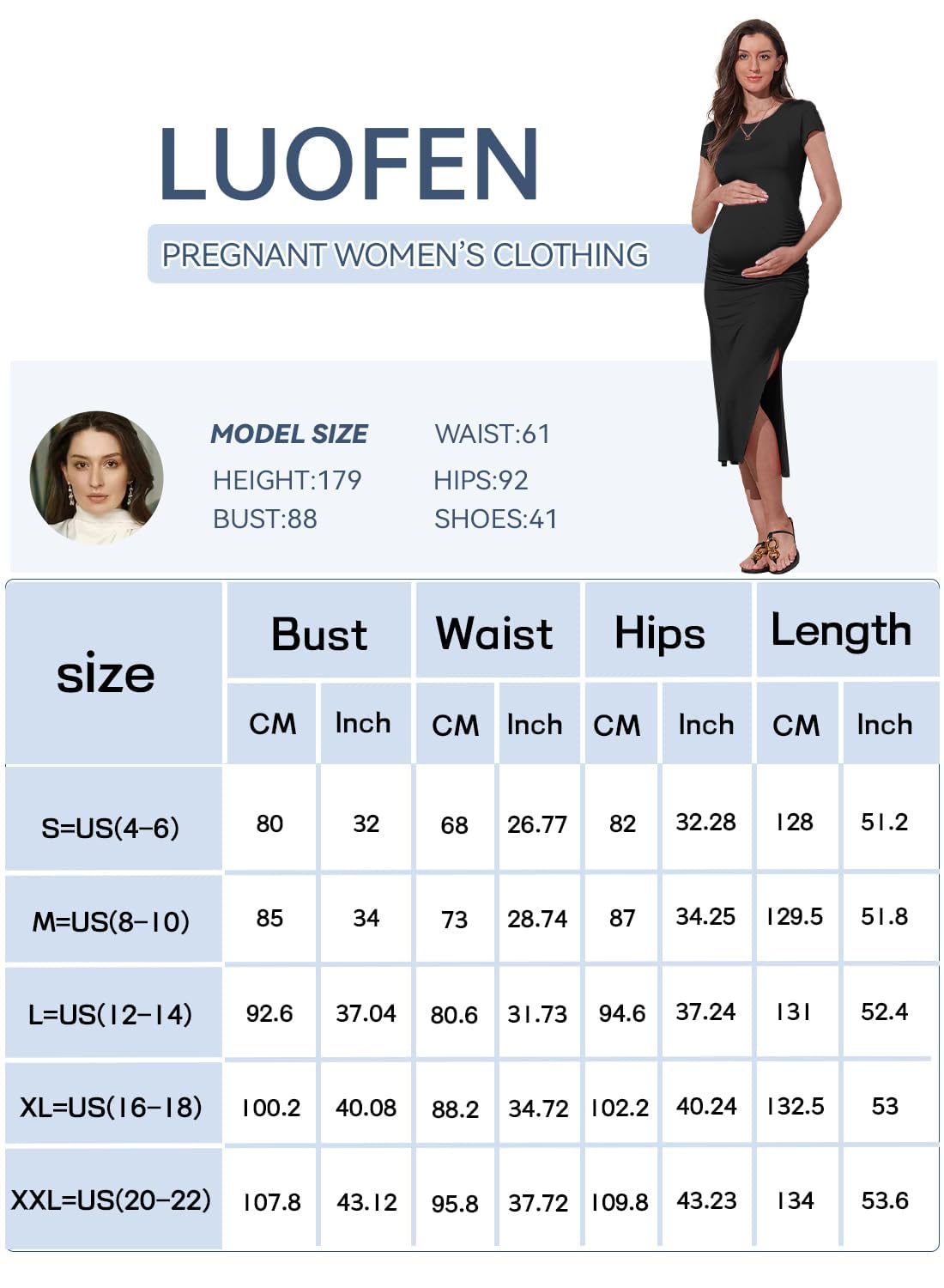 **Maternity Bodycon Dress for Women - Short Sleeve Baby Shower & Summer Pregnancy Dress with Side Split | Perfect for Maternity Photos, Baby Showers & Casual Outings**