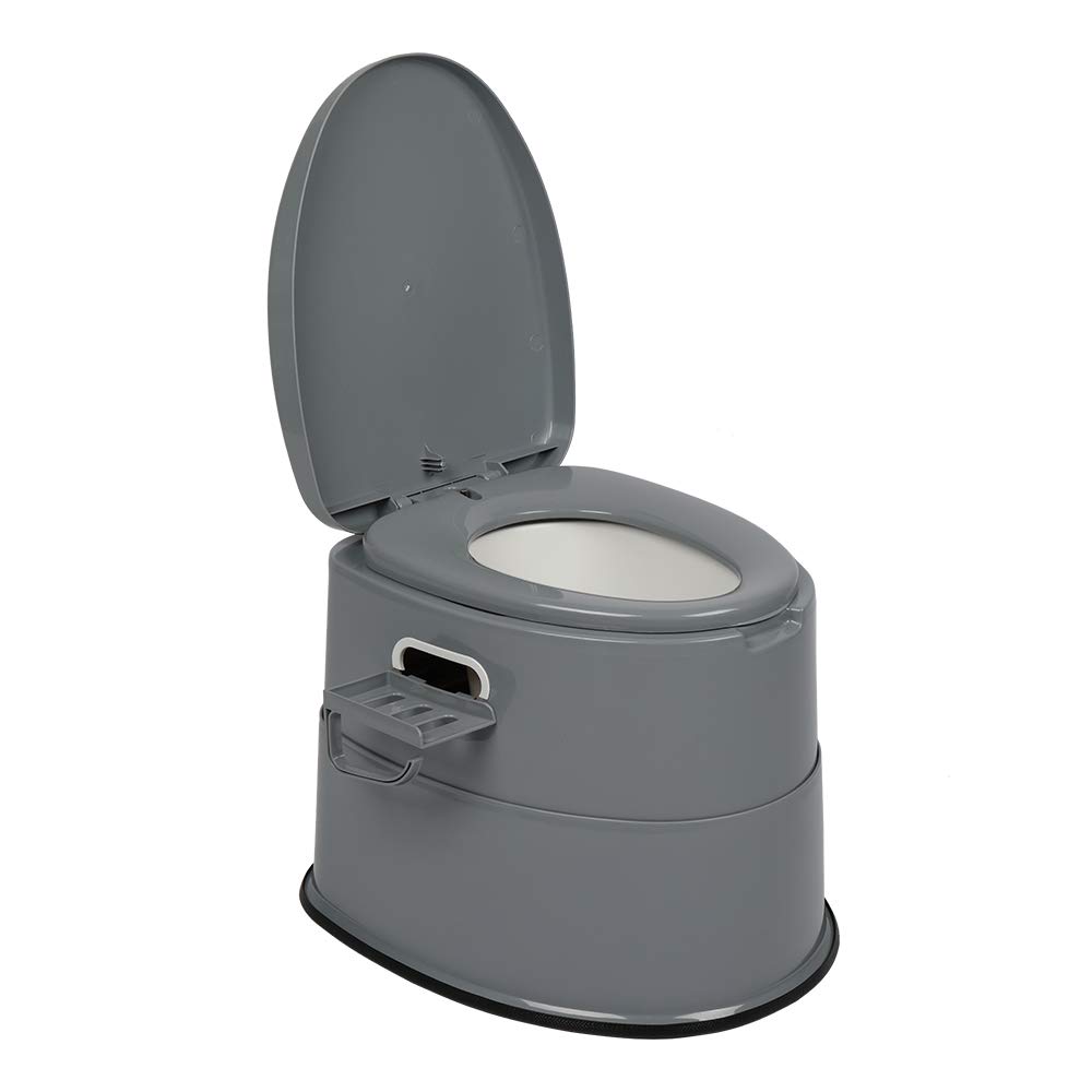 Outvita Portable Toilet for Camping & Travel - Lightweight Outdoor Toilet with Detachable Inner Bucket & Toilet Paper Holder - Ideal for RV, Boat, Hiking, Emergency & Home Use
