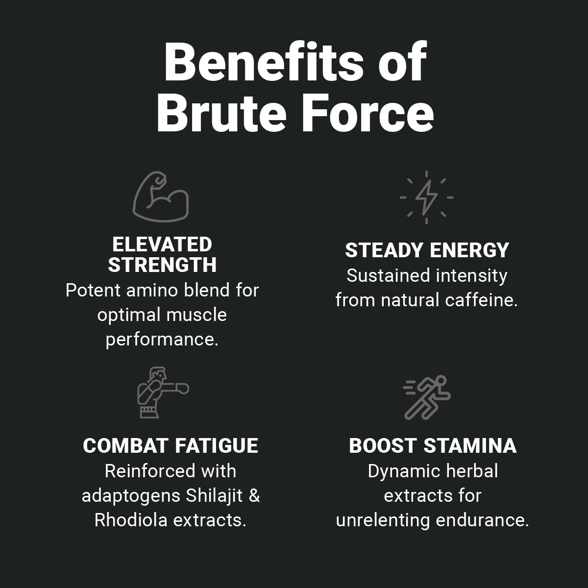 Wilderness Athlete Brute Force Pre-Workout Powder - Best Natural Caffeine Workout Supplement for Men & Women - Green Apple Flavor | Pre-Workout Energy Drink for Gym, Running & CrossFit Training