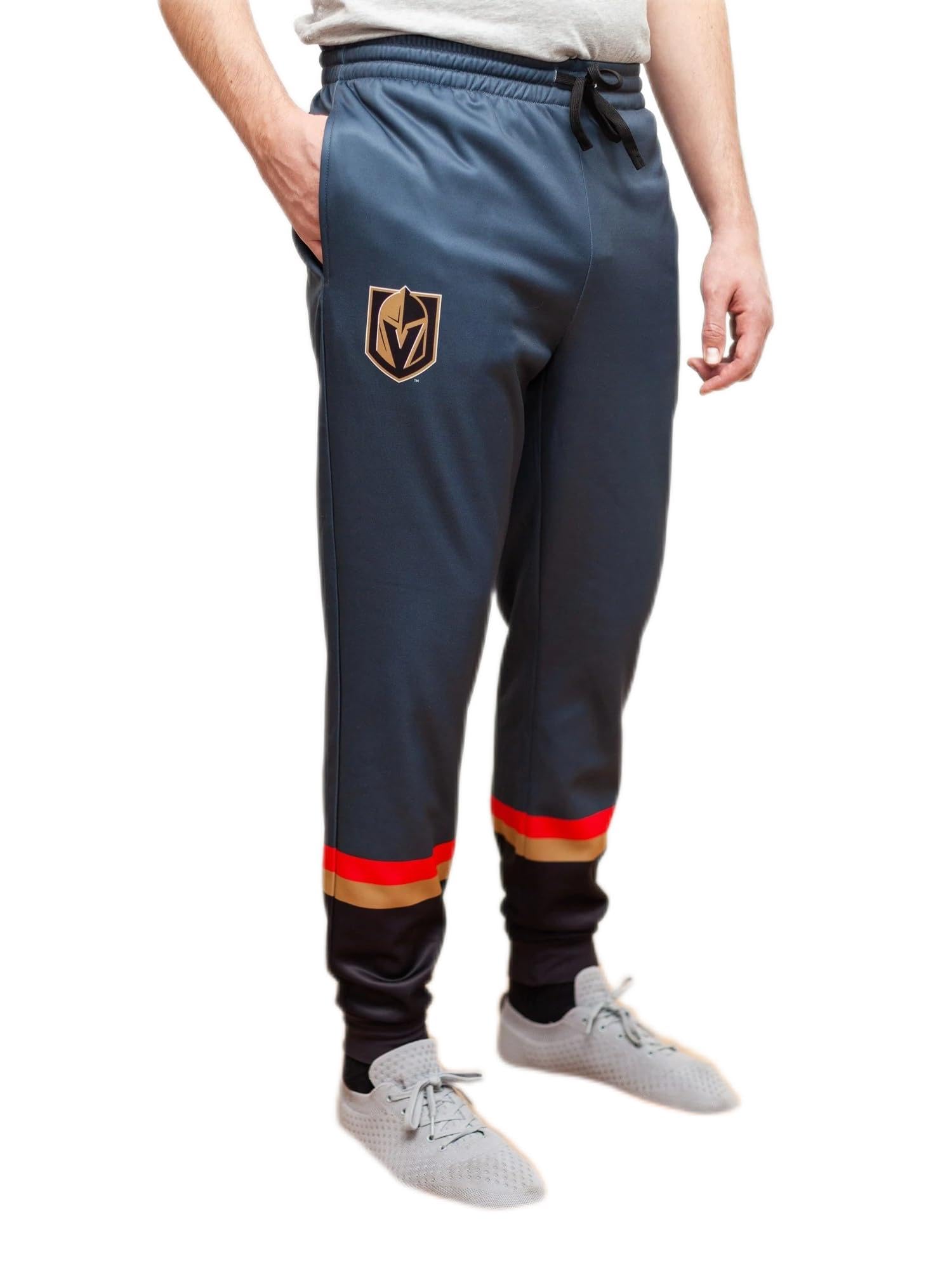 Calhoun NHL Vegas Golden Knights Hockey Jogger Sweatpants for Men - Comfortable Athletic Lounge Pants for Game Day, Workout & Casual Wear