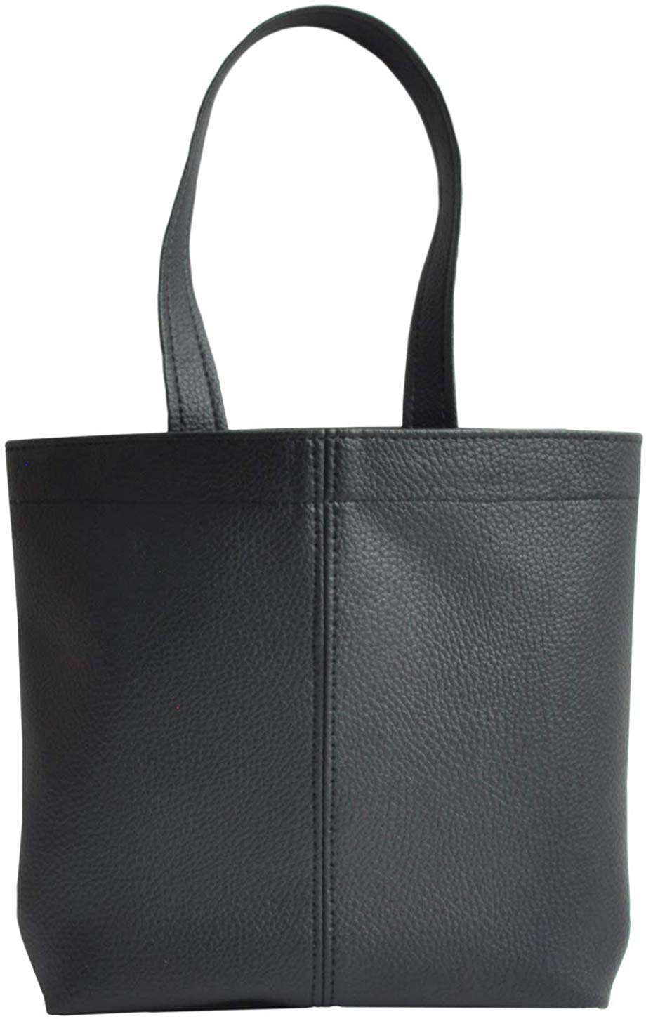 Vegan Leather Utility Storage Sack Hanging Bag for Cars & Kitchen Doors - Black | Multi-Purpose Organizer for Keys, Toys, Groceries & More