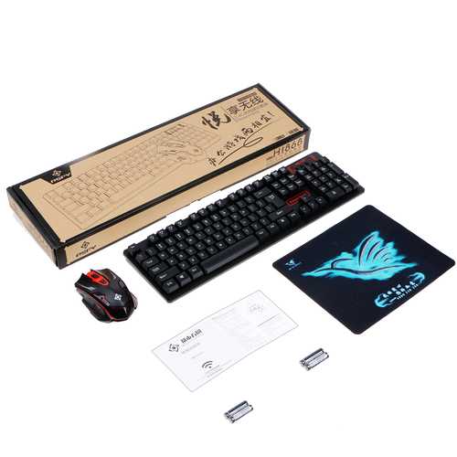 ARCHEER 2.4GHz Wireless Keyboard and Mouse Combo Set - Ergonomic Full-Size Keyboard with Silent Click Mouse for PC, Laptop, Desktop Computer - Perfect for Office, Home & Gaming Use