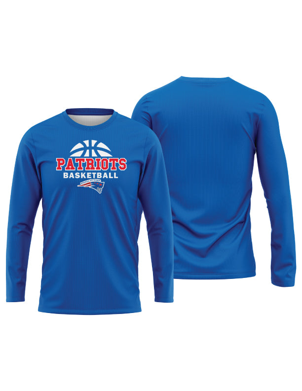 Pinellas Patriots DTF Men's Polyester Long Sleeve T-Shirt - Comfortable & Durable Casual Wear for Everyday Use, Sports & Outdoor Activities