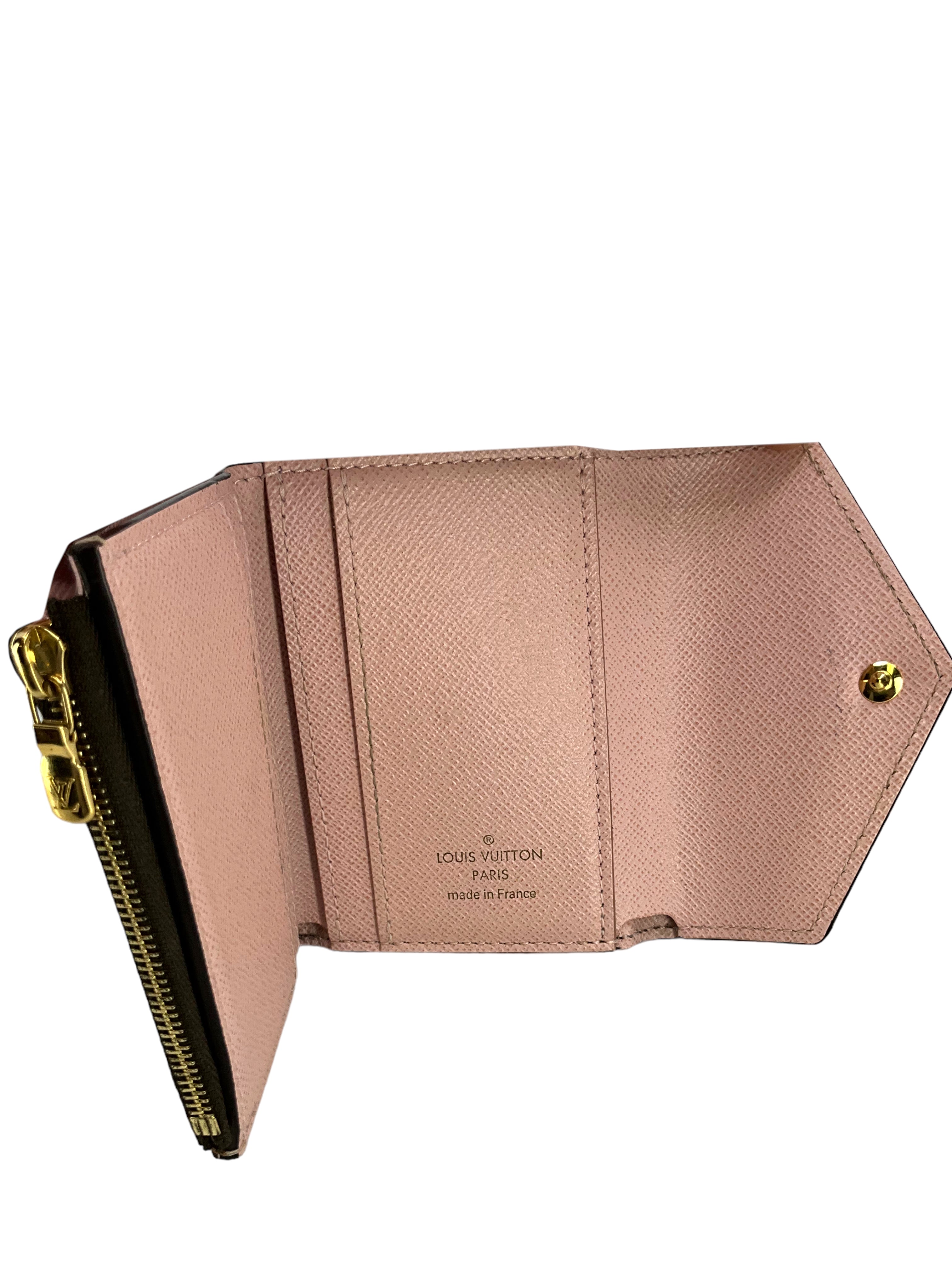 Louis Vuitton Damier Ebene Canvas Zoe Wallet for Women - Compact Luxury Card Holder & Coin Purse - Perfect for Everyday Use, Travel, and Gifts