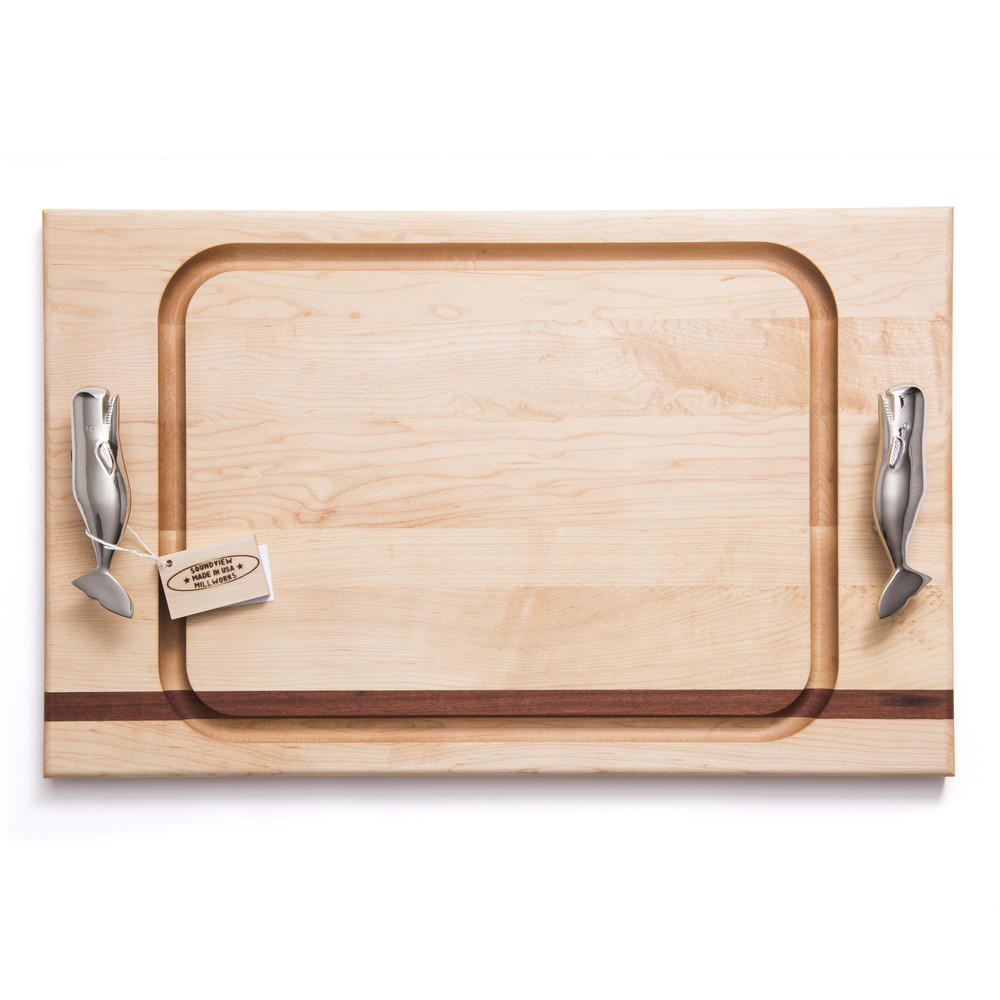 Premium Whale Handle Wooden Steak Cutting Board - Durable & Elegant Chopping Block for Meat, Cheese & Vegetables - Perfect for Kitchen, BBQ & Serving Platter