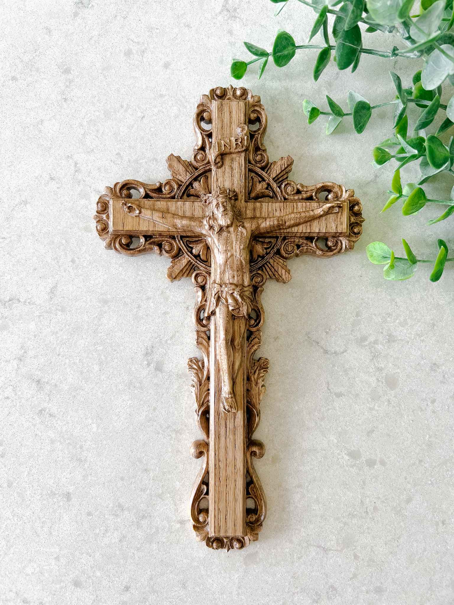 Ornate Crucifix - Elegant Religious Cross Pendant for Necklace - Perfect for Church, Gifts, and Devotional Jewelry
