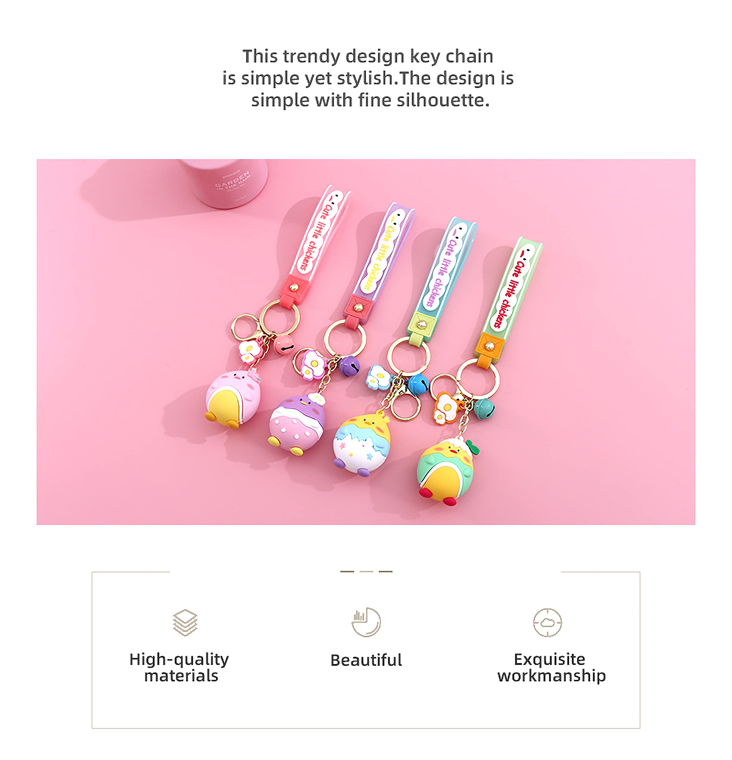 XIMISO Beauty Blender Keychain - Fashion Wristlet for Girls & Women - Party & Gift Accessory