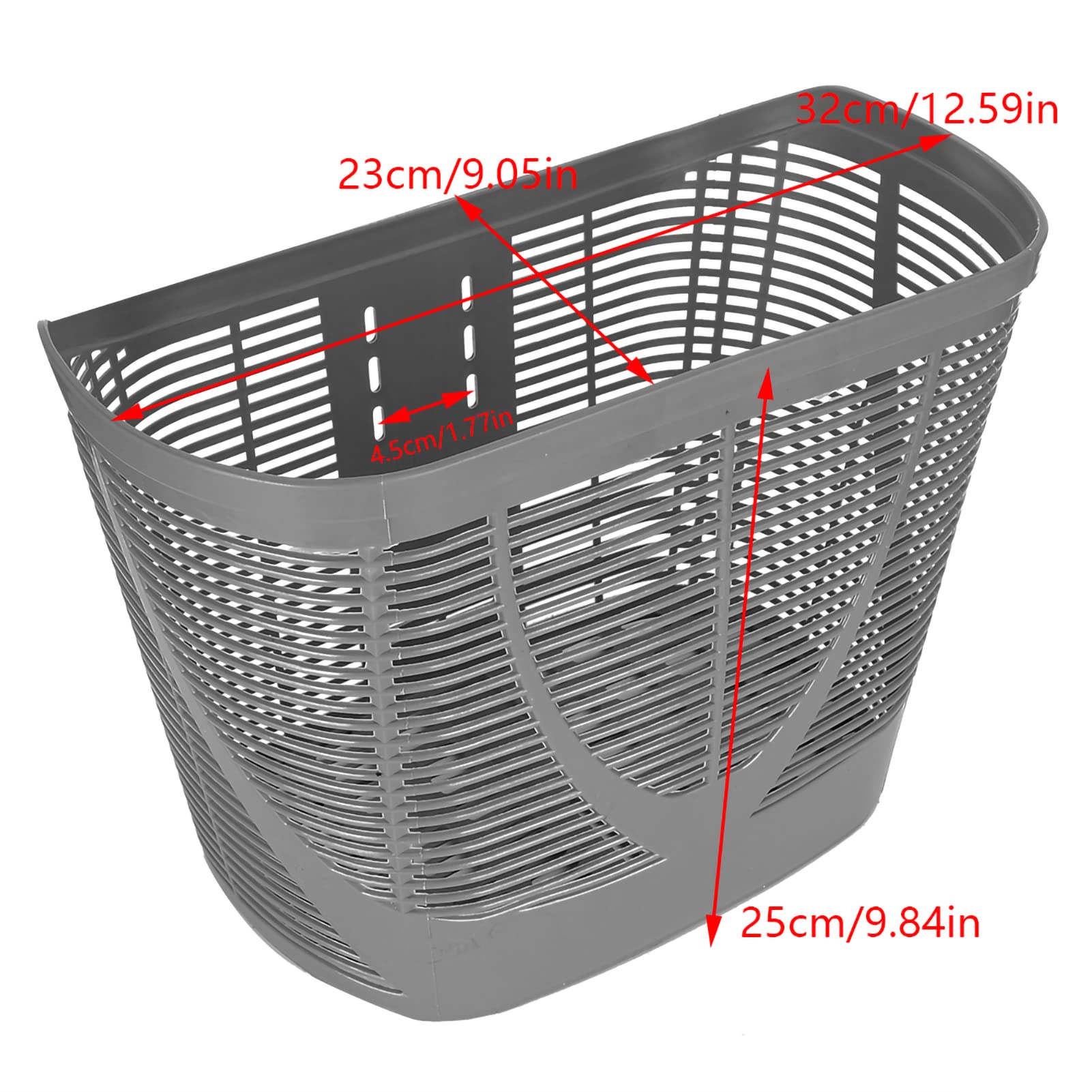 Electric Scooter Basket - Black Plastic Rear Basket with Mounting Screw for Mobility Scooters & Wheelchairs | Durable Oval Storage Accessory for Groceries, Shopping & Daily Essentials