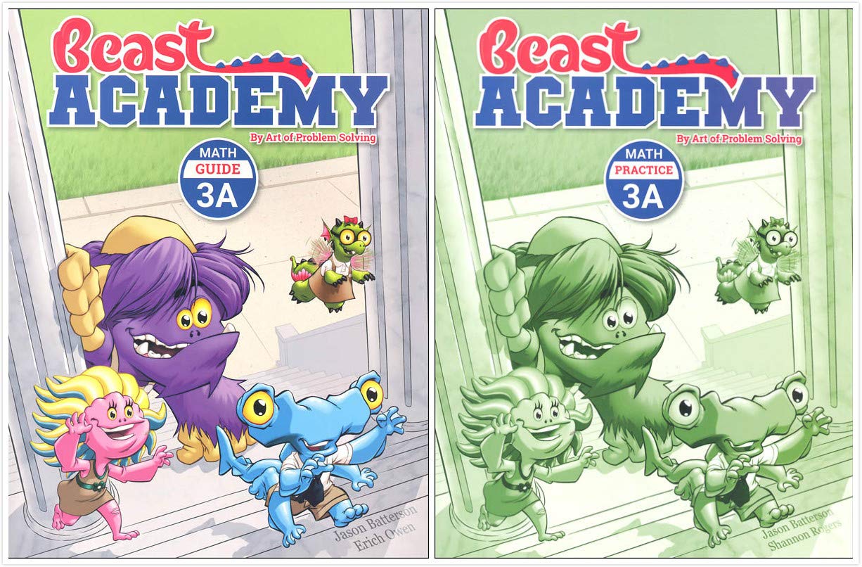 Beast Academy 3A Math Books Set - 3A Math Guide & Practice Workbook for Kids | Advanced Elementary Math Curriculum | Homeschool & Classroom Learning Resources