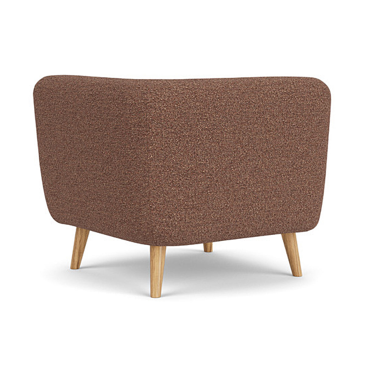 Alfred Boucle Left 1 Seater Modular Sofa - Modern Accent Chair for Living Room, Bedroom & Office - Comfortable Small Space Furniture