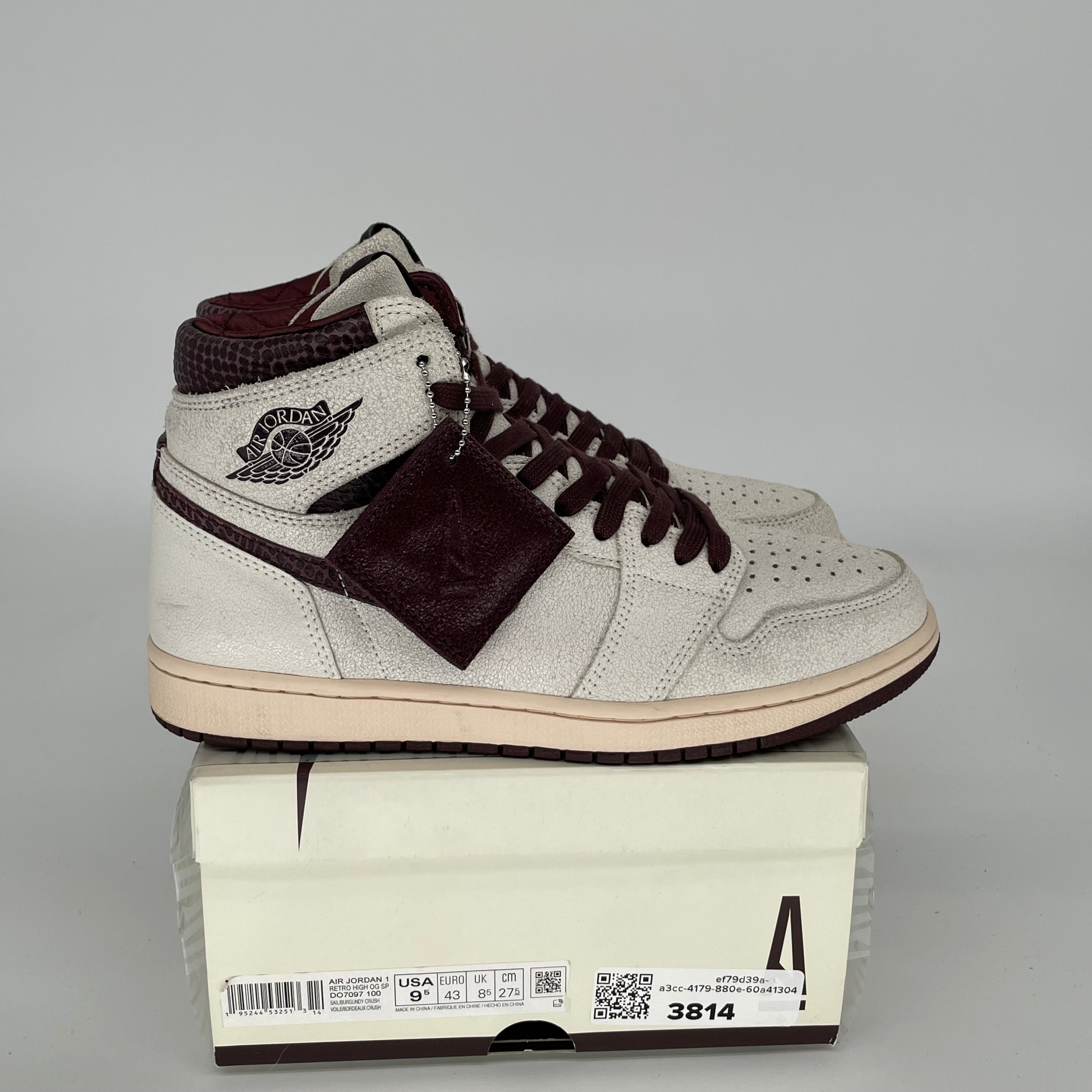 AIR JORDAN 1 A MA MANIERE Sneakers Men's Size 9.5 - DO7097-100 Retro High Top Basketball Shoes for Streetwear & Casual Outfits