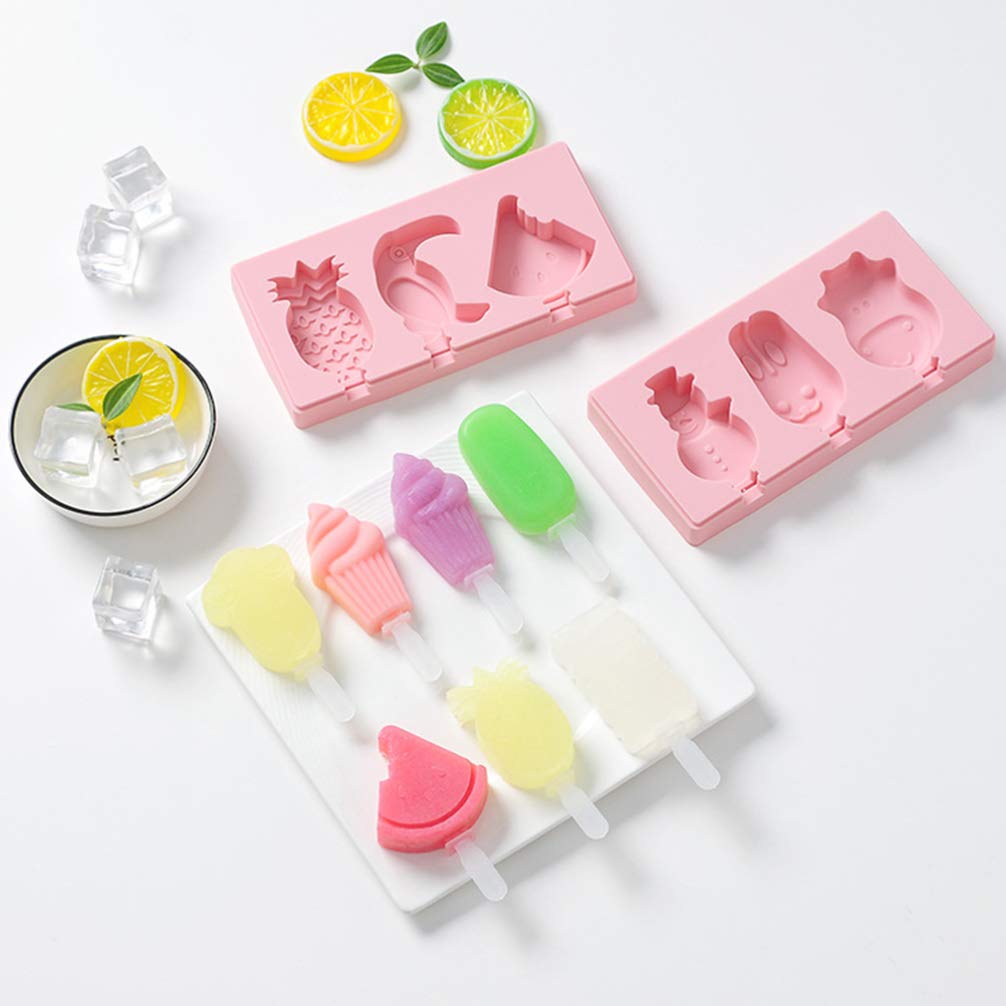 MILISTEN 2-Pack Silicone Popsicle Molds with Lids - Reusable Ice Cream & Chocolate Molds for DIY Desserts, Ice Pops, and Freezer Treats - Perfect for Summer Snacks, Kids Parties, and Healthy Homemade Frozen Treats