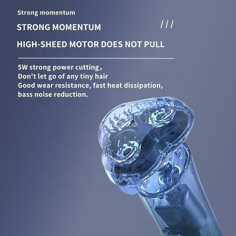 Premium Electric Razor for Men - Rechargeable Rotary Shaver with Floating Heads, LCD Display, Wet & Dry Use - Perfect for Travel, Home & Office Grooming