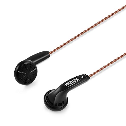 FAAEAL Iris 2.0 Wired Headphones No Mic - 3.5mm Audio Earphones with Dynamic Crystal Clear Sound & Deep Bass - Durable Earbuds for Smartphones, PC, Tablet, Laptop, Music Listening, Gaming & Travel (Black)
