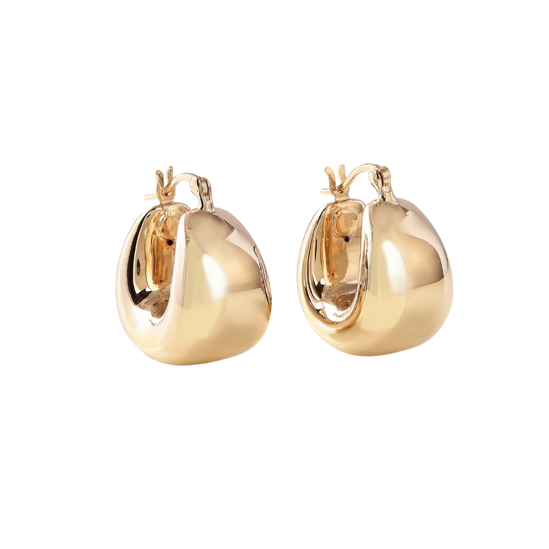 18K Gold Vermeil Huggie Hoop Earrings for Women - Minimalist Everyday Hoops, Hypoallergenic & Tarnish Resistant - Perfect for Work, Date Night & Gifts