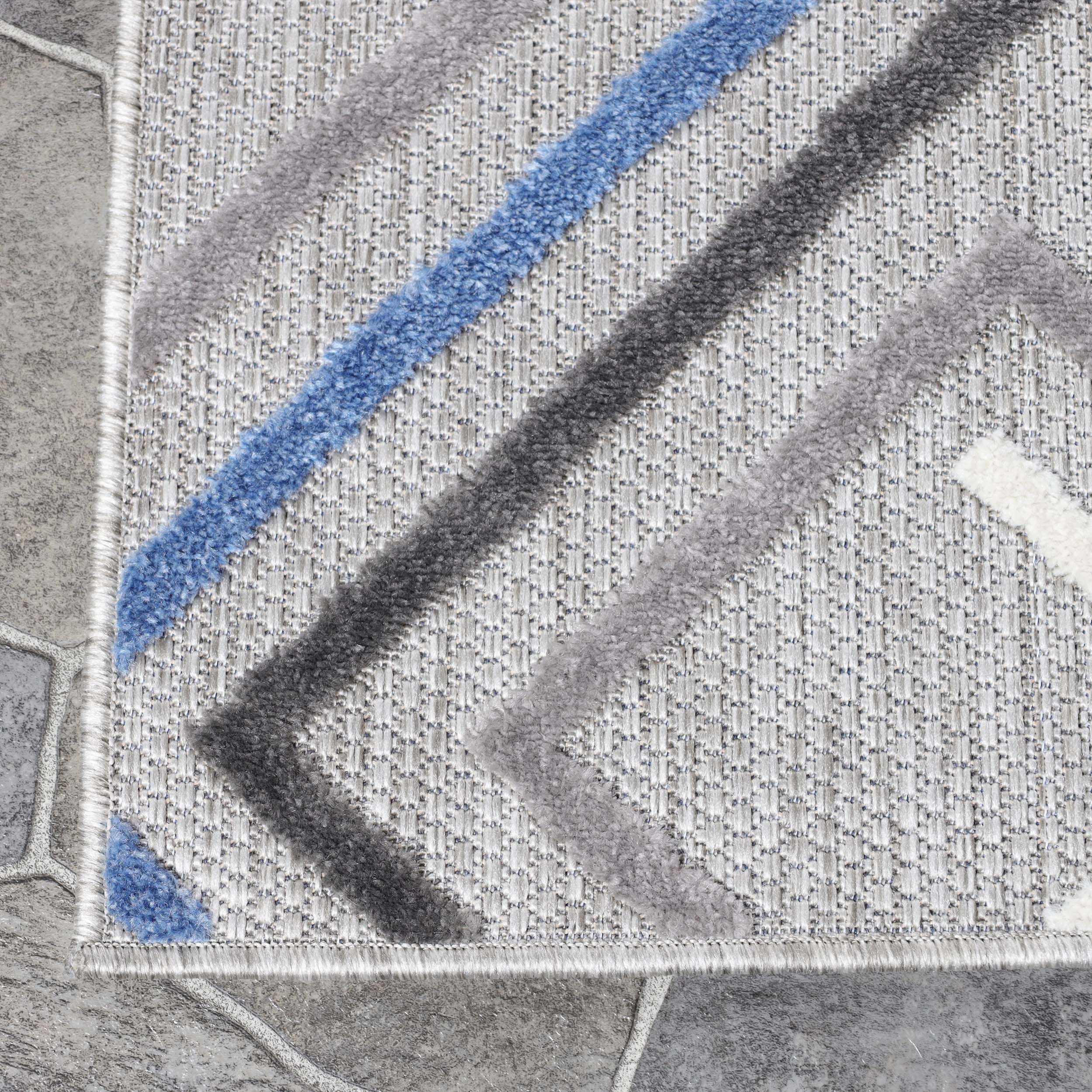 Stylish Geometric Modern Indoor Outdoor Area Rug - Perfect for Living Room, Patio, and Bedroom Decor