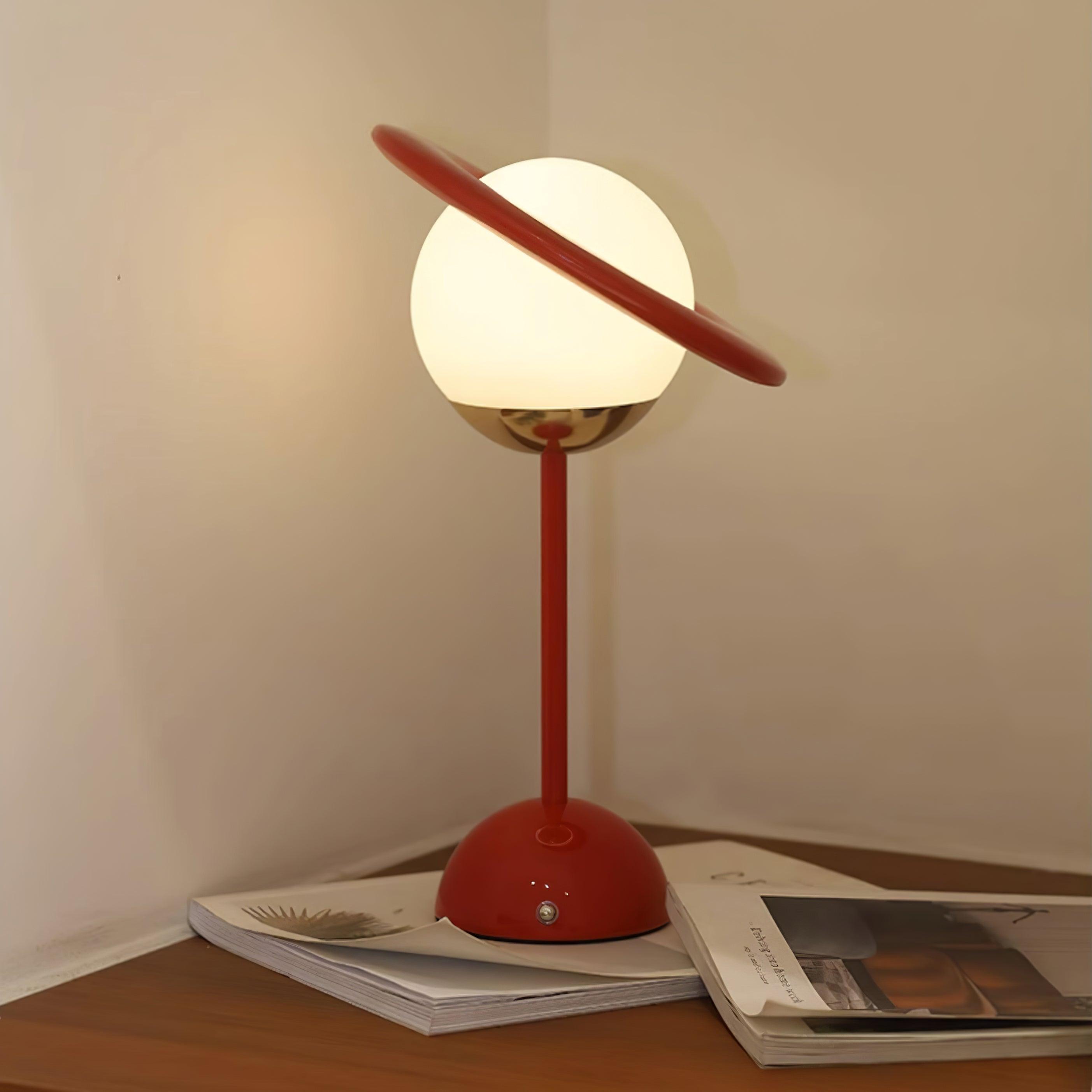 Saturn Planet Table Lamp - 3D Printed Night Light for Kids & Adults - Perfect for Bedroom, Nursery, Office Decor & Space Theme Party Gift