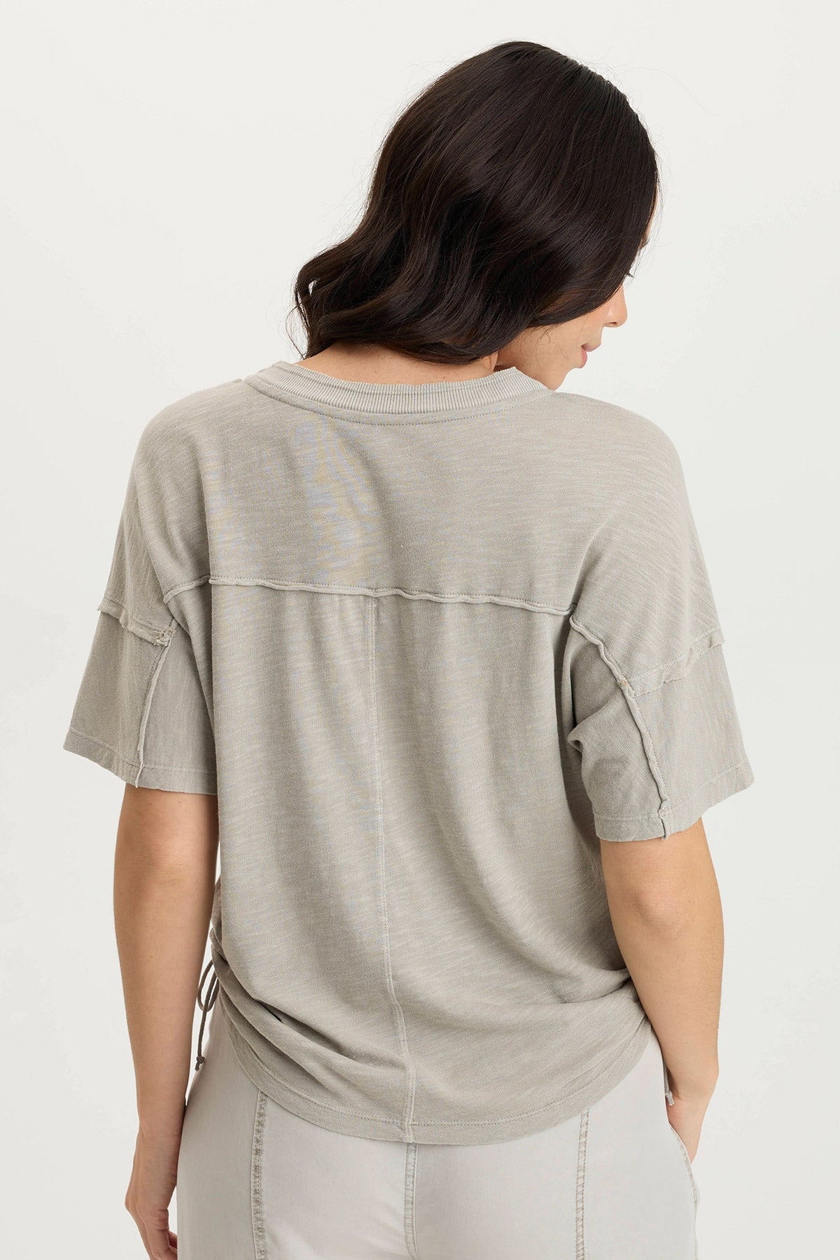 Siwa Jersey Split Collar V Neck Tee - Soft Cotton Casual T-Shirt for Women | Perfect for Everyday Wear, Layering & Summer Outfits