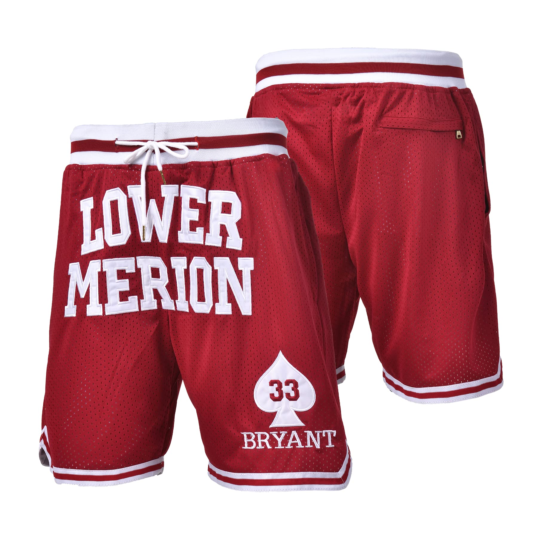 Forowm Men's Basketball Shorts - Retro 33 High School Athletic Shorts with Stitched Design | Breathable Sports Pants for Basketball, Gym, Running & Casual Wear