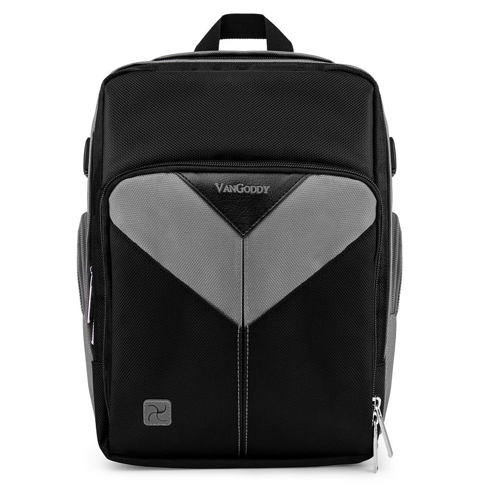 Gray Camera Backpack for Samsung Galaxy NX3300 - Waterproof DSLR Travel Backpack with Tablet & Tripod Compartment | Perfect for Photography, Hiking & Airplane Travel