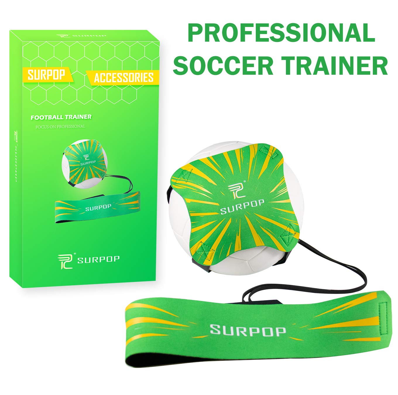 Adjustable Waist Belt for Soccer Volleyball Rugby Training - Solo Practice Aid for Kick Throw Control Skills - Perfect for Kids & Adults - Ideal for Backyard Drills, Team Practice & Individual Skill Development