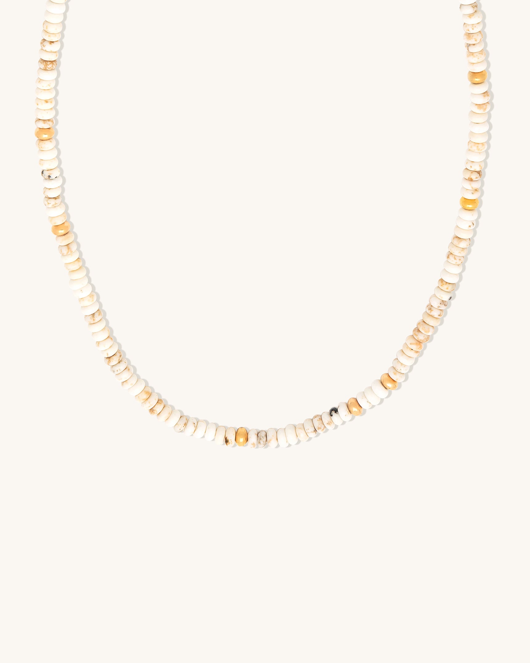White Howlite Gemstone Necklace for Women - Natural Stone Jewelry for Stress Relief & Spiritual Healing - Perfect for Meditation, Yoga & Everyday Wear