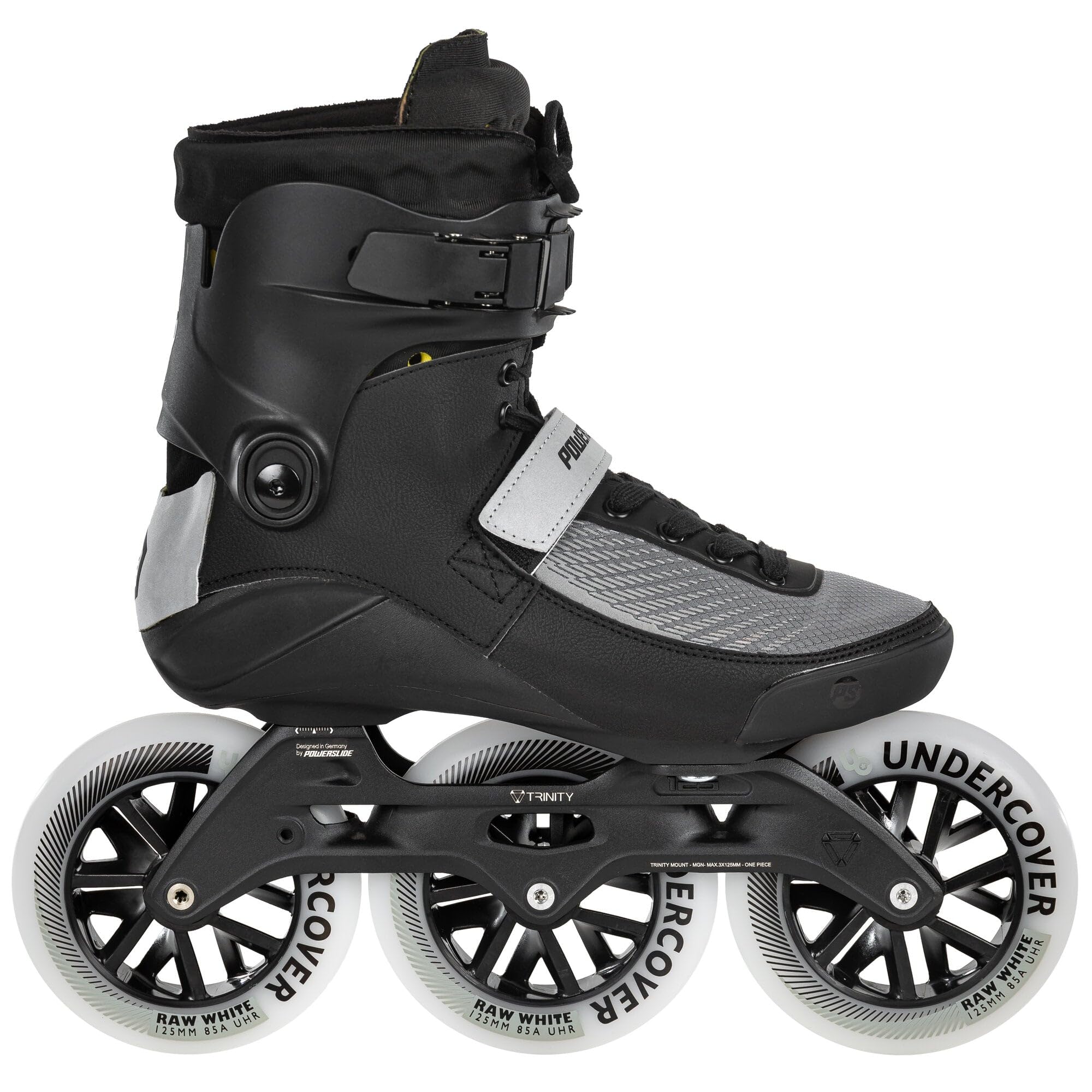PS Swell Nite 125 3D Adapt Skates Black/Reflective Size 11.0 (US Men's 45) - Premium Inline Skates for Night Skating, Fitness & Urban Commuting