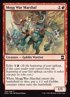 Magic The Gathering - Mogg War Marshal (139/249) - Eternal Masters - Rare MTG Card for Commander & Modern Decks - Perfect for Strategy & Collectors