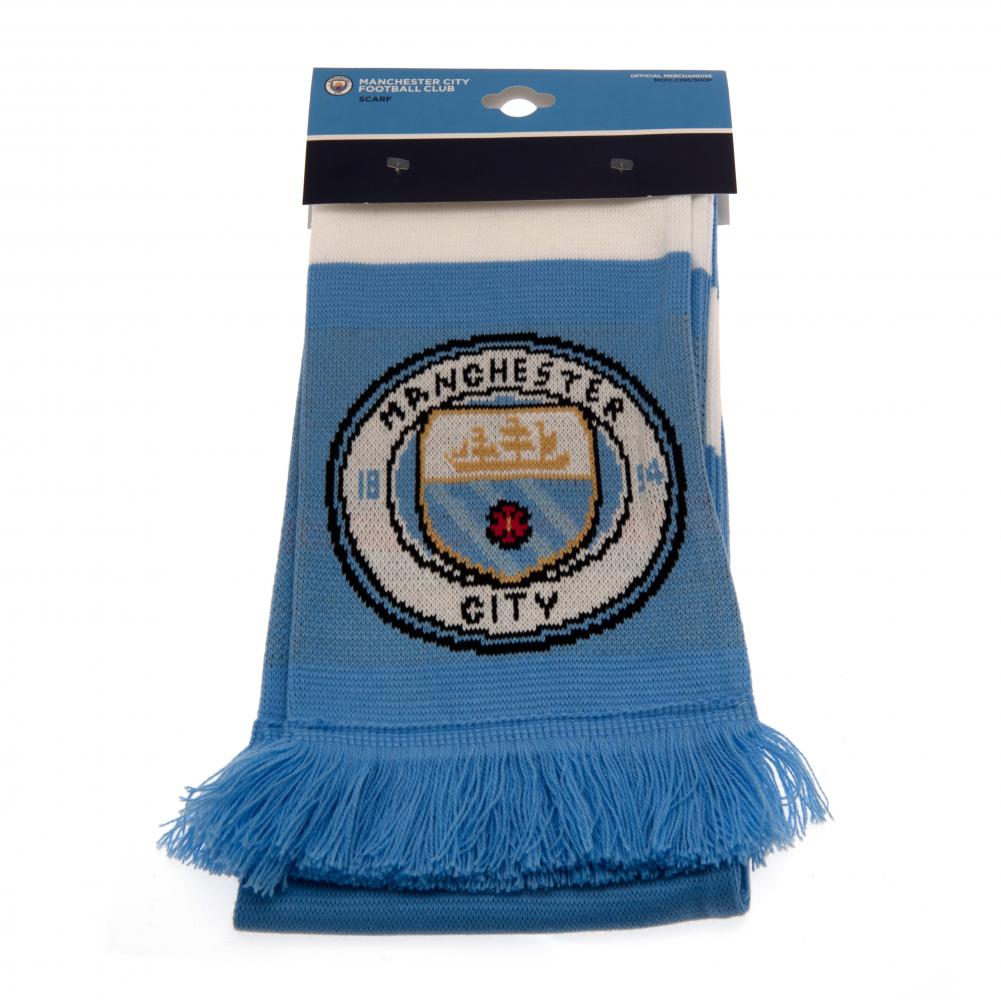 Manchester City FC Bar Scarf - Official Premier League Football Fan Accessory for Home & Pub Decor, Game Day Support
