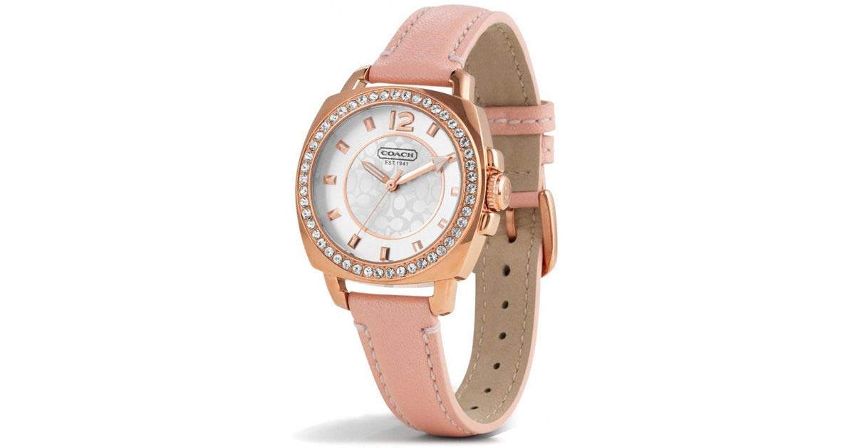 Coach Women's Mini Boyfriend Watch 14501788 - Stylish Rose Gold-Tone Stainless Steel Bracelet Watch for Everyday Wear, Office & Date Nights