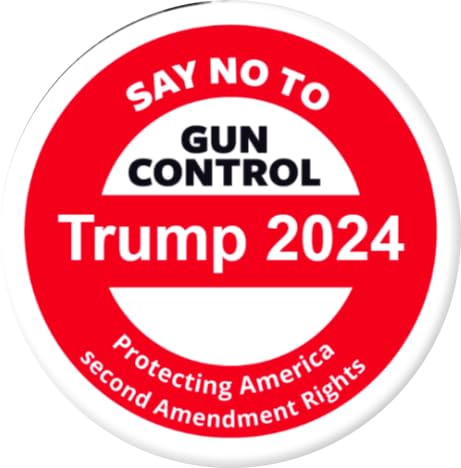Pro 2A Trump 2024 Pins - Gun Owners for Trump Buttons Set of 8 (2.25 Inches) - Perfect for Political Rallies, Campaign Events & Conservative Apparel Accessories