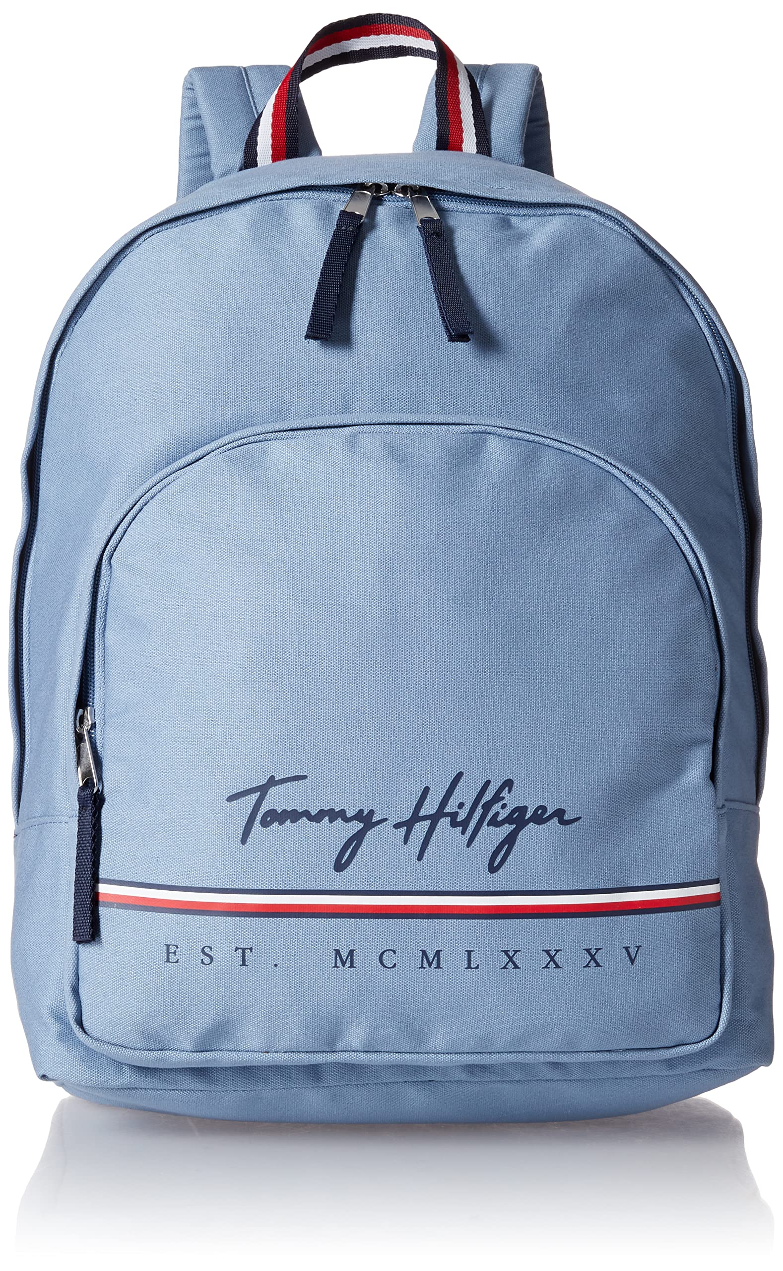 Tommy Hilfiger Men's York Backpack - Durable Casual Daypack for Work & Travel, Colorado Indigo Blue, One Size - Perfect for College, Office Commute & Weekend Adventures