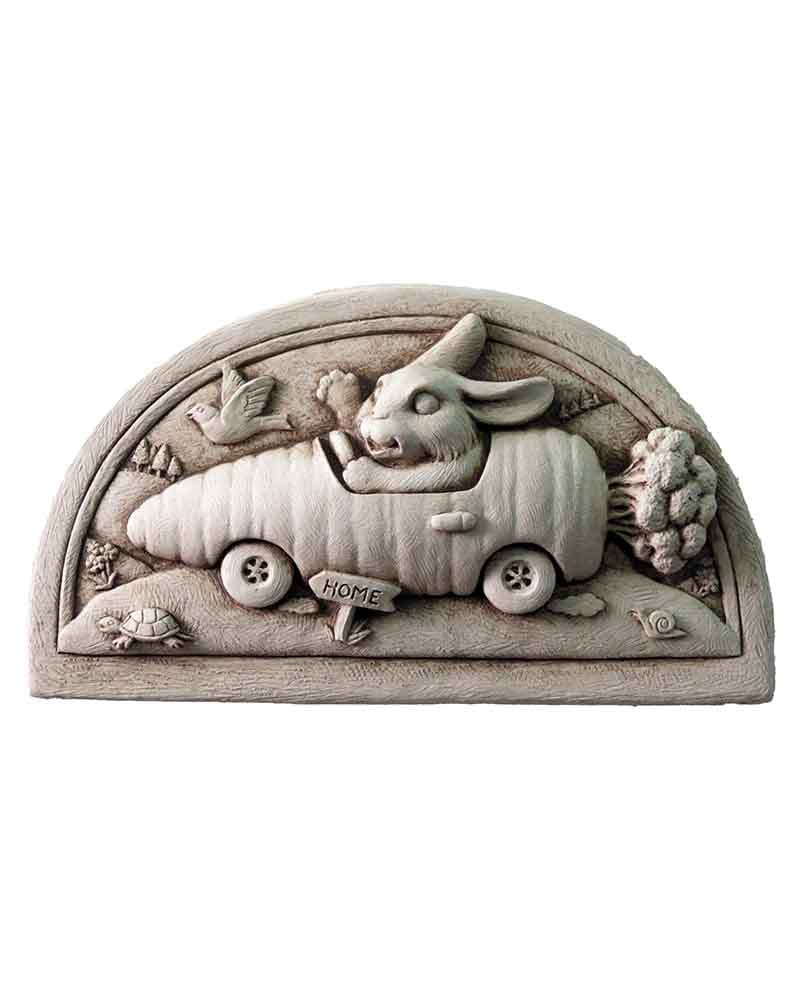 Carruth Studio Cast Stone Wall Hanging Bunny Mobile #1324A - Elegant Home Decor for Nursery, Kids Room, and Easter Decorations