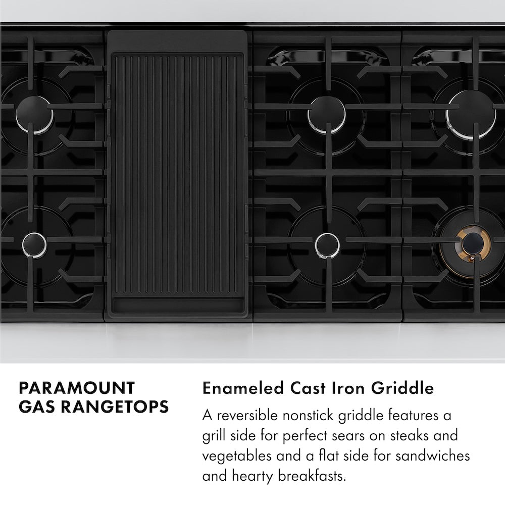 ZLINE 48-Inch Stainless Steel Gas Rangetop with 8 Burners & Porcelain Cooktop - Professional SRT48 Model for Home Chefs & Commercial Kitchens | Perfect for Large Family Cooking, Catering Events & Restaurant Use