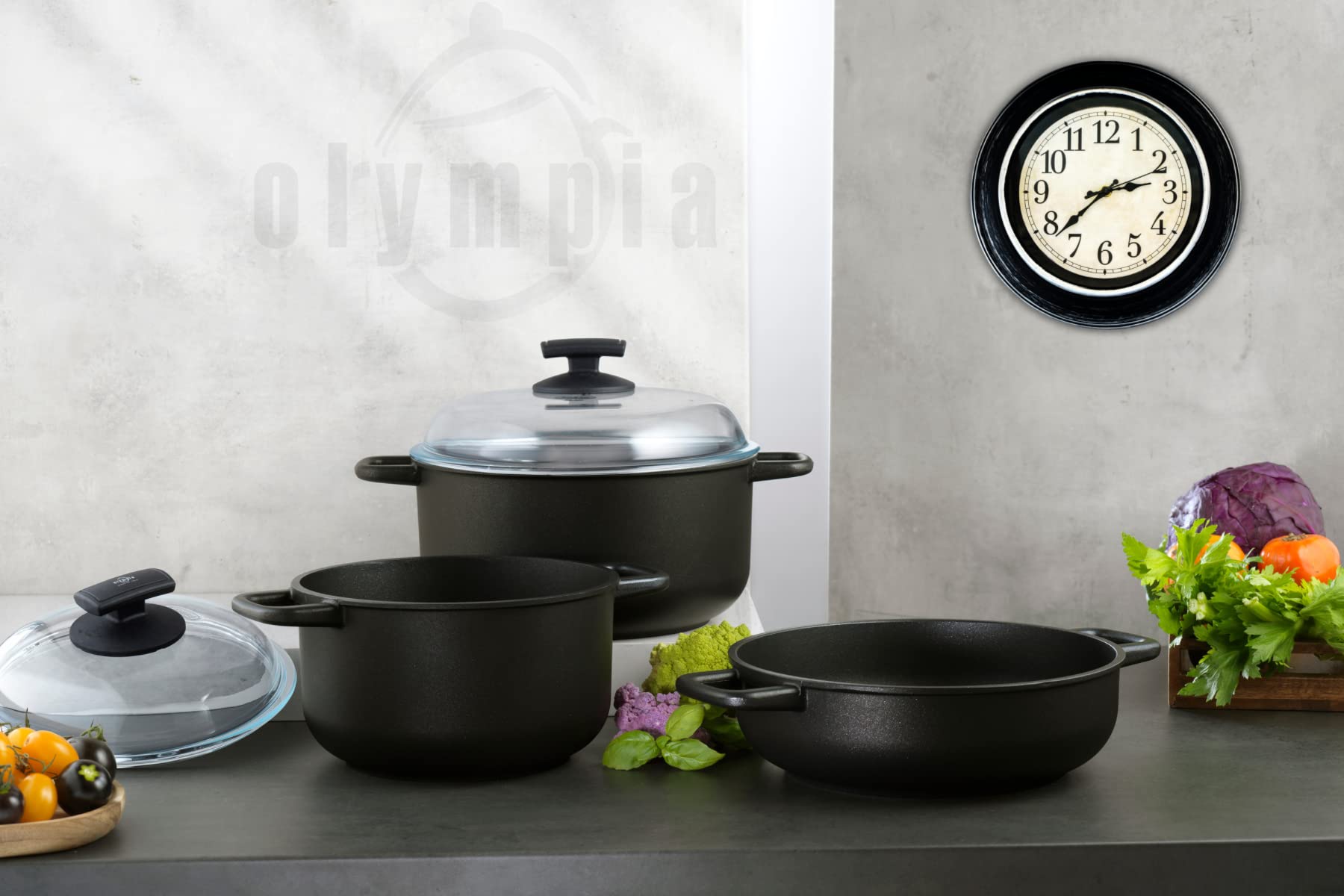 Olympia 28cm/11 Inch Supreme Die-Cast Aluminum Nonstick Frying Pan - Italian Made Cookware for Professional & Home Cooking | Perfect for Sautéing, Frying & Omelets