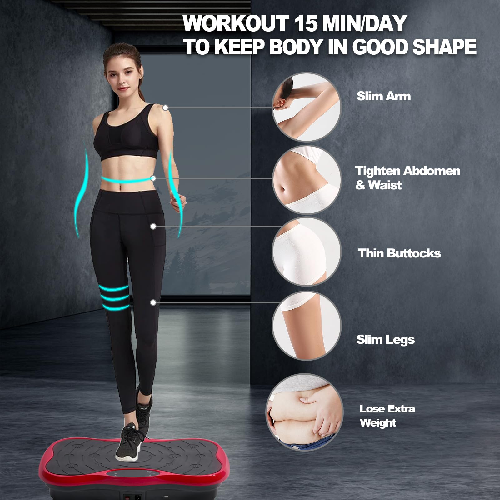 COSTWELL Whole Body Vibration Exercise Machine - Home Gym Fitness Platform for Weight Loss & Toning | Ideal for Home Workouts, Muscle Recovery & Senior Fitness