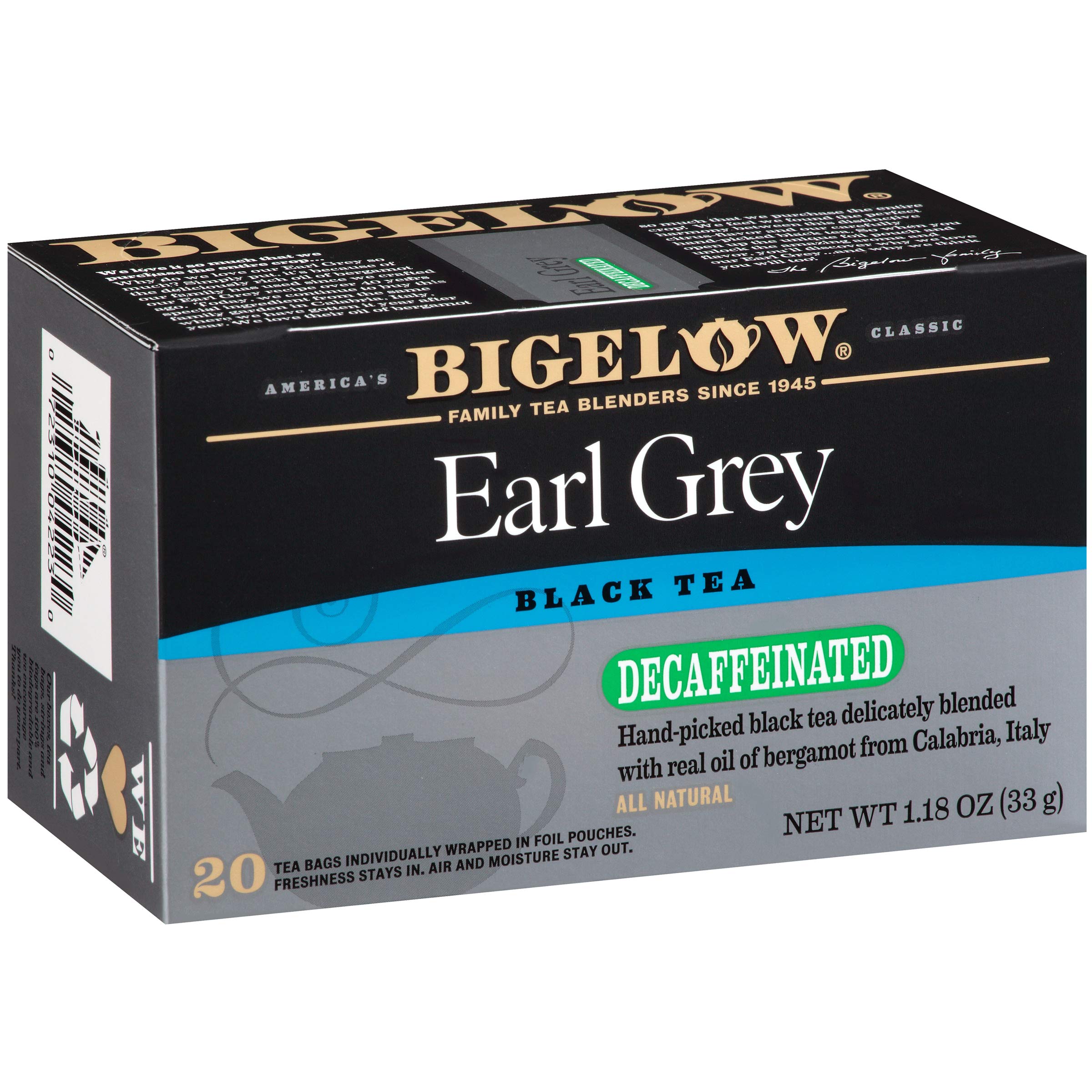 Bigelow Earl Grey & Decaf Black Tea Bags - 240 Count | Premium English Breakfast Tea for Afternoon Tea, Office & Relaxation