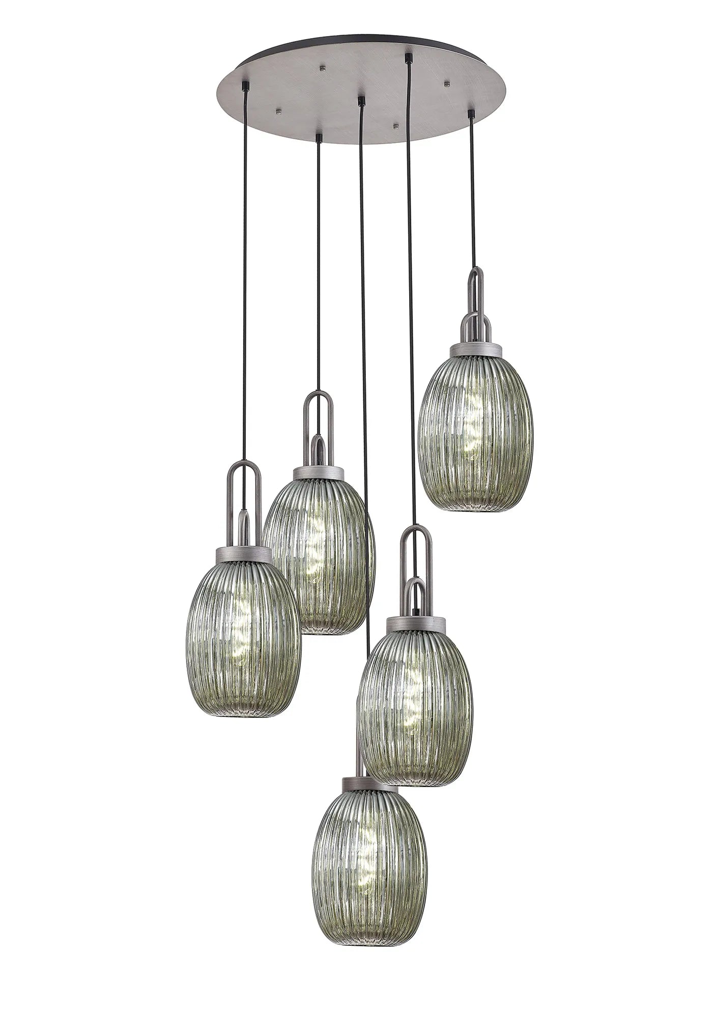 Stylish Cadiz 5-Light Cluster Pendant Light Fixture - Modern Ceiling Lighting for Dining Room, Kitchen & Living Room