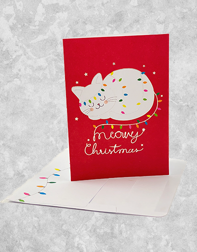 15-Pack Christmas Cat Greeting Cards - Boxed Holiday Cards for Cat Lovers - Perfect for Gifts, Decor & Holiday Wishes