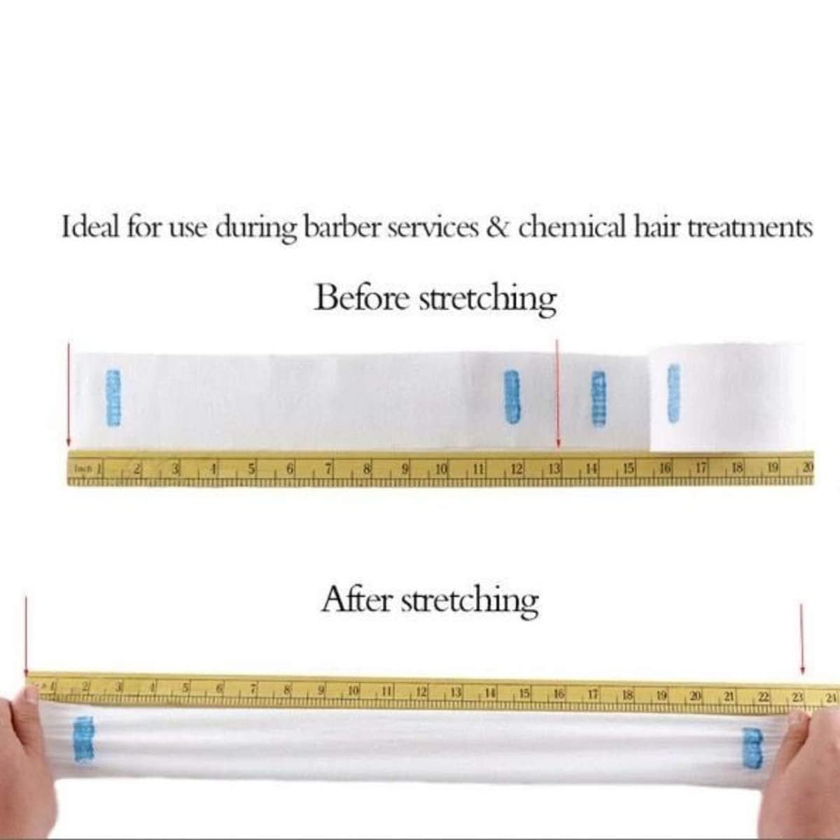 Professional Barber Neck Strips & Salon Neck Ruffle Roll Paper - 5 Pack White Micro-Seal Tape for Haircuts | Ideal for Salon, Barbershop & Home Hair Styling