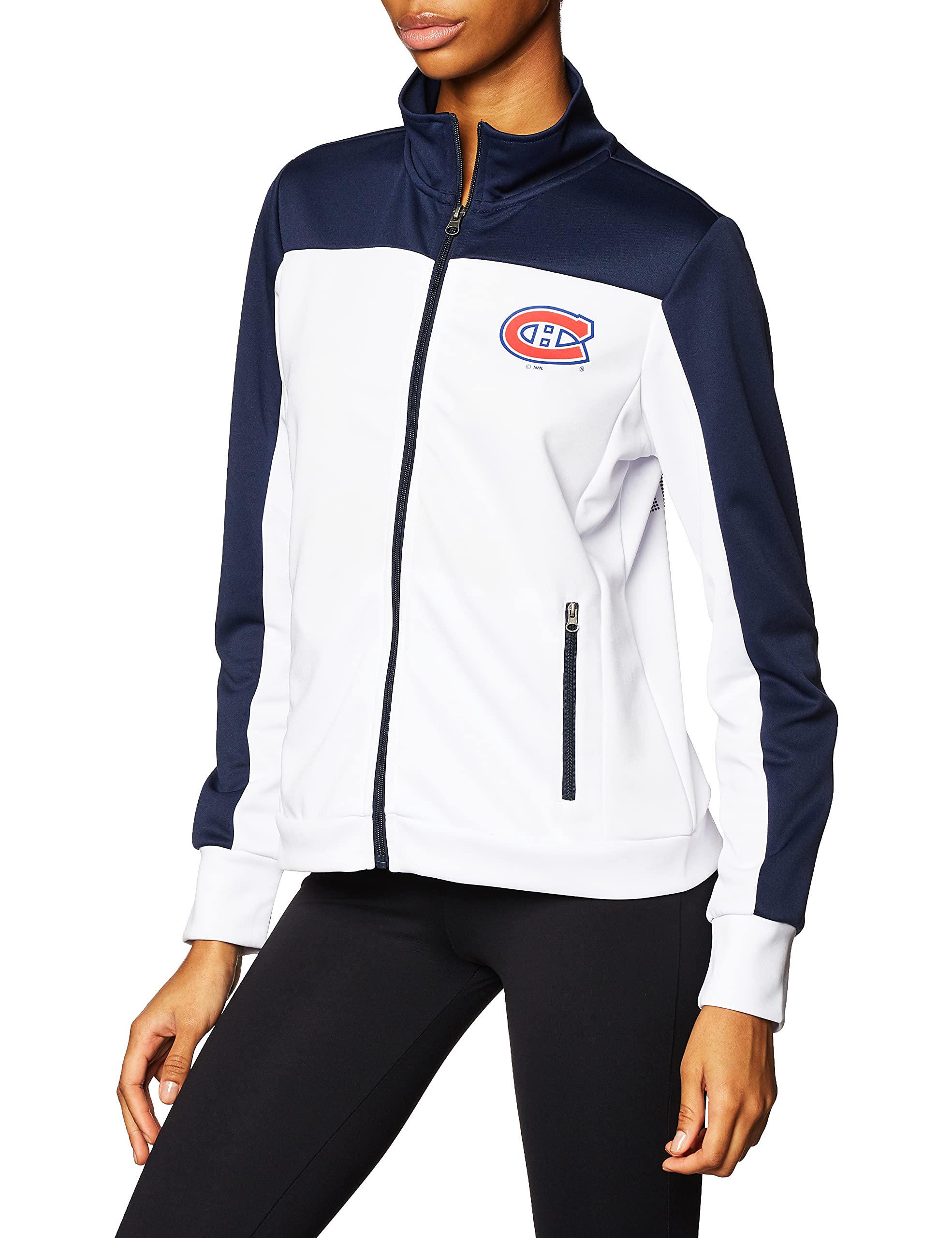 G-III Sports Women's Play Maker Track Jacket - Lightweight Running Jacket for Women, Breathable Athletic Zip Up Hoodie - Perfect for Jogging, Gym Workouts & Outdoor Activities