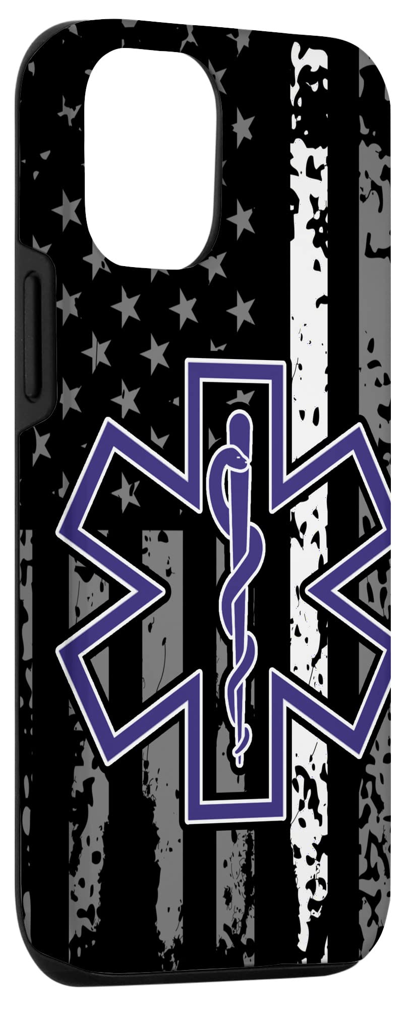iPhone 12/12 Pro Thin White Line Case - EMS EMT Paramedic American Flag Design - Perfect Gift for First Responders & Medical Professionals - Durable Protection for Daily Use & Work Scenes