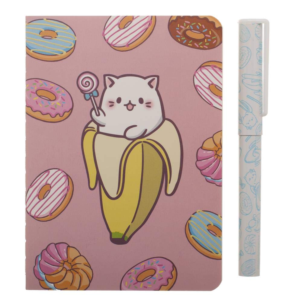 Bananya Anime Stationery Set - Cute Cat School & Office Supplies - Kawaii Notebooks, Pens & Accessories for Students, Work & Gift Giving