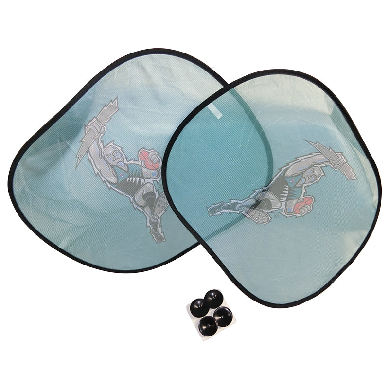 Port Adelaide AFL Car Sun Shade - Spring Loaded Interior Side Window Shades (1 Pair) | Perfect for Game Day Tailgating & Summer Road Trips